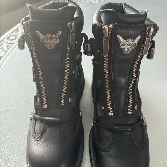 Harley Davidson Motorcycle double zipper Women’s Boots - Picture 5 of 11